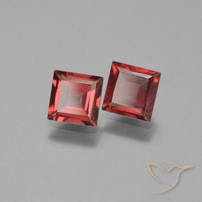 Pedras preciosas de Granada Piropo Merlot tinto natural de 1.45 ct, Quadrado, VVS-VS