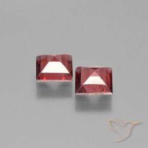 Pedras preciosas de Granada Piropo Merlot tinto natural de 1.45 ct, Quadrado, VVS-VS