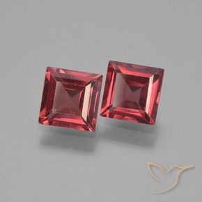 Pedras preciosas de Granada Piropo vermelho médio natural de 1.50 ct, Quadrado, VVS