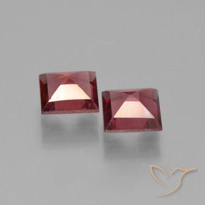 Pedras preciosas de Granada Piropo vermelho médio natural de 1.50 ct, Quadrado, VVS