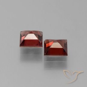 Pedras preciosas de Granada Piropo Vermelho escuro natural de 1.49 ct, Quadrado, VS
