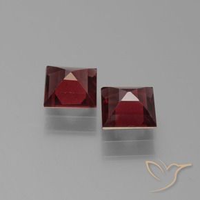 Pedras preciosas de Granada Piropo Vermelho escuro natural de 1.46 ct, Quadrado, VS