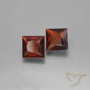 Pedras preciosas de Granada Piropo Vermelho escuro natural de 1.29 ct, Quadrado, VVS-VS