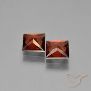 Pedras preciosas de Granada Piropo Vermelho escuro natural de 1.29 ct, Quadrado, VVS-VS