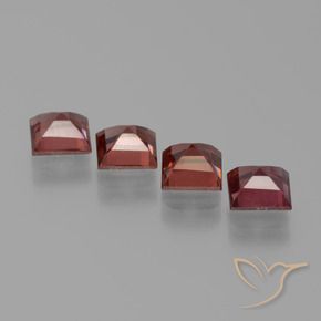 Pedras preciosas de Granada Piropo vermelho médio natural de 2.78 ct, Quadrado, VS