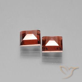 Pedras preciosas de Granada Piropo Vermelho escuro natural de 1.69 ct, Quadrado, VVS-VS