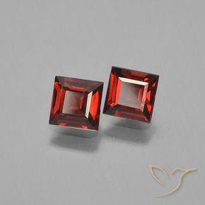 Pedras preciosas de Granada Piropo Vermelho escuro natural de 1.47 ct, Quadrado, VVS-VS