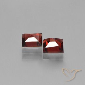 Pedras preciosas de Granada Piropo Vermelho escuro natural de 1.47 ct, Quadrado, VVS-VS