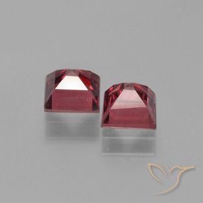 Pedras preciosas de Granada Piropo Vermelho escuro natural de 1.66 ct, Quadrado, VS