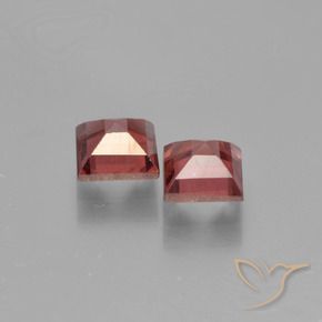 Pedras preciosas de Granada Piropo Vermelho escuro natural de 1.67 ct, Quadrado, VS