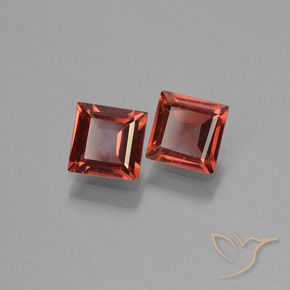 Pedras preciosas de Granada Piropo vermelho médio natural de 1.33 ct, Quadrado, VS