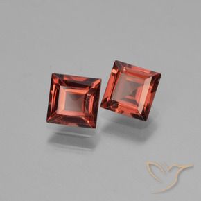 Pedras preciosas de Granada Piropo Vermelho escarlate natural de 1.60 ct, Quadrado, VVS