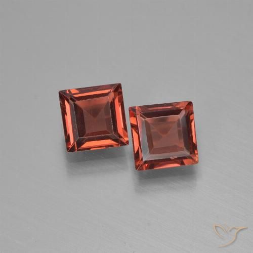 1.43ctw Natural Vermelho médio-escuro Granada Piropo, Quadrado, VVS