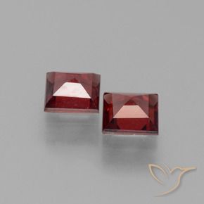 Pedras preciosas de Granada Piropo Vermelho escuro natural de 1.46 ct, Quadrado, VS
