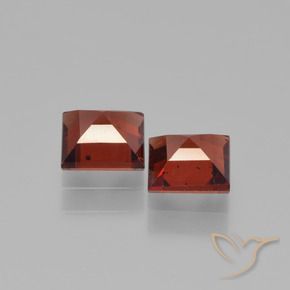 Pedras preciosas de Granada Piropo Vermelho escuro natural de 1.55 ct, Quadrado, VVS-VS