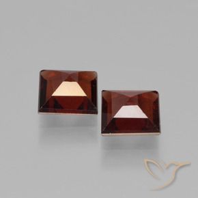 Pedras preciosas de Granada Piropo Vermelho escuro natural de 1.33 ct, Quadrado, VVS-VS