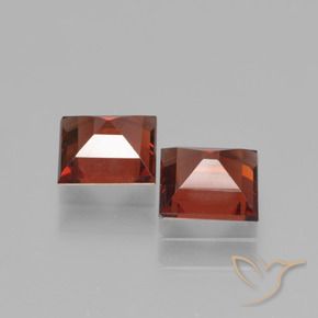 Pedras preciosas de Granada Piropo Vermelho Sangue Profundo natural de 1.43 ct, Quadrado, VVS-VS