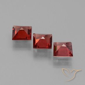 Pedras preciosas de Granada Piropo Vermelho escuro natural de 1.73 ct, Quadrado, VS