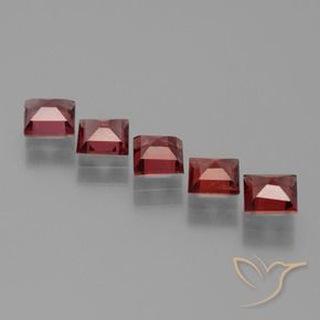 Pedras preciosas de Granada Piropo Sangue vermelho natural de 2.78 ct, Quadrado, VS
