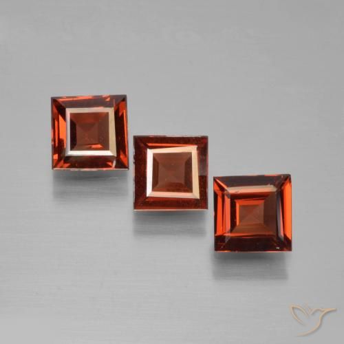Pedras preciosas de Granada Piropo Vermelho brilhante natural de 1.82 ct, Quadrado, VS