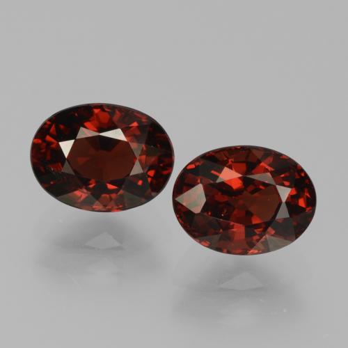 Pedras preciosas de granada piropo vermelho natural de 3,76 ct, corte oval, VVS-VS