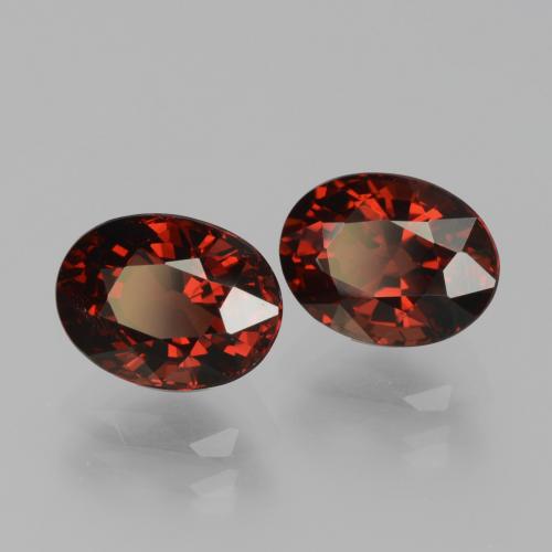 Pedras preciosas de granada piropo vermelho natural de 3,76 ct, corte oval, VVS-VS