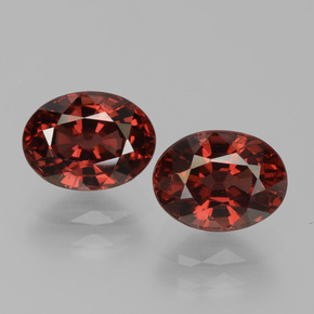 Pedras preciosas de granada piropo vermelho natural de 3,88 ct, corte oval, VVS-VS