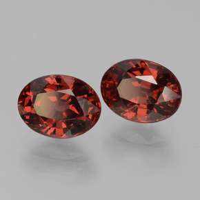 Pedras preciosas de granada piropo vermelho natural de 3,88 ct, corte oval, VVS-VS