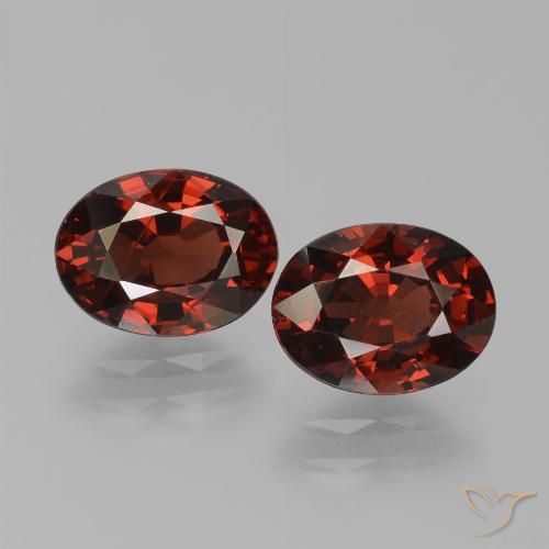 Pedras preciosas de granada piropo vermelho natural de 3,13 ct, corte oval, VVS-VS