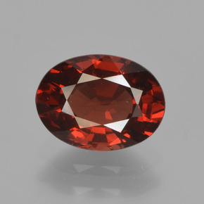 Granada Piropo Vermelho Natural 1.66ct, Corte Oval, VVS-VS