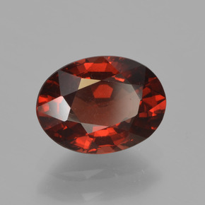Granada Piropo Vermelho Natural 1.66ct, Corte Oval, VVS-VS