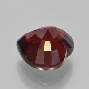 Granada Piropo Vermelho Natural 3.28ct, Formato de coração, VVS-VS