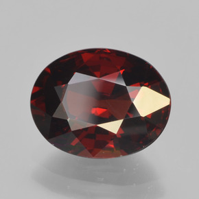 Granada Piropo Vermelho Natural 3.48ct, Corte Oval, VVS