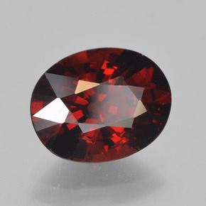 Granada Piropo Vermelho Natural 3.29ct, Corte Oval, VVS-VS