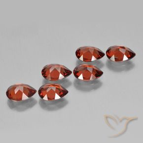 Pedras preciosas de Granada Piropo Vermelho escuro natural de 4.44 ct, Formato de pêra, VVS-VS