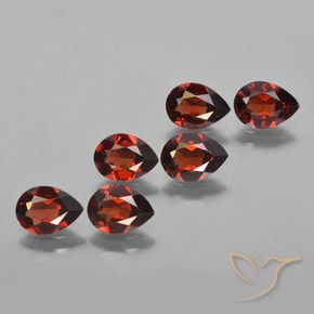 Pedras preciosas de Granada Piropo Vermelho escuro natural de 4.70 ct, Formato de pêra, VS