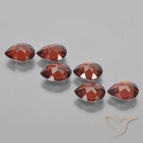 Pedras preciosas de Granada Piropo Vermelho escuro natural de 4.70 ct, Formato de pêra, VS