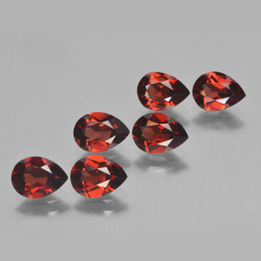 Pedras preciosas de granada piropo vermelho natural de 5,14 ct, formato de pêra, VVS-VS
