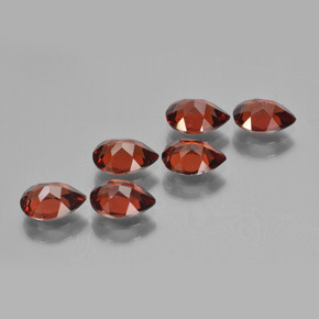 Pedras preciosas de granada piropo vermelho natural de 4,73 ct, formato de pêra, VVS-VS