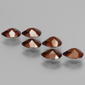 Pedras preciosas de granada piropo vermelho brilhante natural de 5,67 ct, formato de pêra, VS