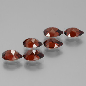 Pedras preciosas de granada piropo vermelho natural de 5,54 ct, formato de pêra, VVS