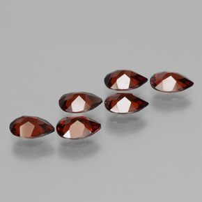 Pedras preciosas de granada piropo vermelho natural de 4,64 ct, formato de pêra, VVS-VS