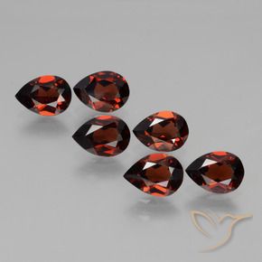 Pedras preciosas de Granada Piropo Vermelho escuro natural de 4.88 ct, Formato de pêra, VVS-VS