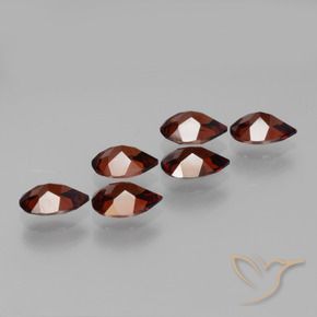 Pedras preciosas de Granada Piropo Vermelho escuro natural de 4.88 ct, Formato de pêra, VVS-VS