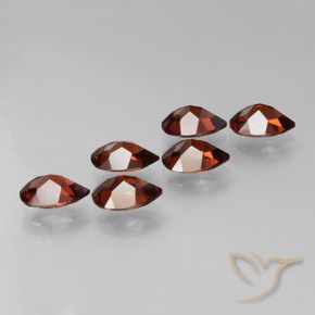 Pedras preciosas de Granada Piropo Vermelho escuro natural de 5.02 ct, Formato de pêra, VVS-VS