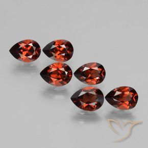 Pedras preciosas de Granada Piropo Vermelho escuro natural de 5.45 ct, Formato de pêra, VS