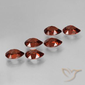 Pedras preciosas de Granada Piropo Vermelho escuro natural de 5.45 ct, Formato de pêra, VS