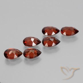 Pedras preciosas de Granada Piropo Vermelho escuro natural de 4.61 ct, Formato de pêra, VVS-VS