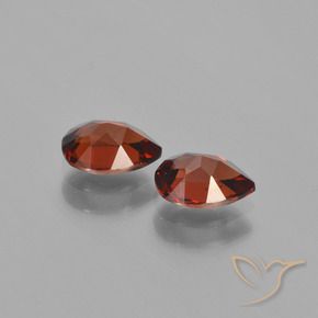 Pedras preciosas de Granada Piropo Vermelho brilhante natural de 1.80 ct, Formato de pêra, VVS-VS