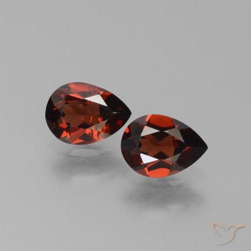 1.65ctw Natural Vermelho escuro Granada Piropo, Formato de pêra, VS